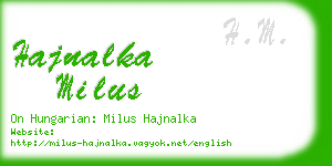 hajnalka milus business card